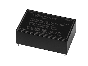 Cincon Releases DH15W10 Series, New 15W 3” x 2” Inches 10:1 Ultra-wide and High Input Range of 150-1500 Vdc DC-DC Converter