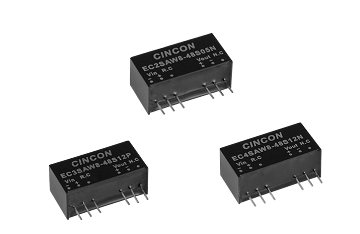 Cincon Releases EC2SAW8/EC3SAW8/EC4SAW8 Series, New 2W, 3W, 6W 8:1 Ultra-wide Input Range DC-DC Converters